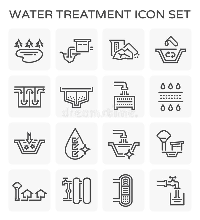 Icône de traitement de l'eau illustration stock Icône de traitement de l'eau illustration stock