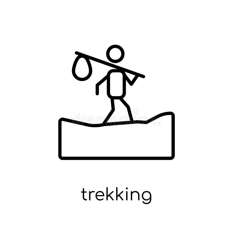 Icône de trekking de la collection campante illustration de vecteur Icône de trekking de la collection campante illustration de vecteur