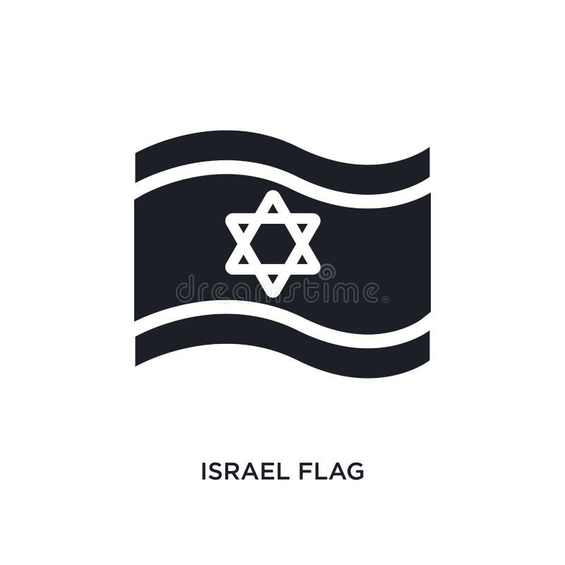 icône de vecteur d'isolement par drapeau noir de l'Israël r logo editable de drapeau de l'Israël illustration stock icône de vecteur d'isolement par drapeau noir de l'Israël r logo editable de drapeau de l'Israël illustration stock