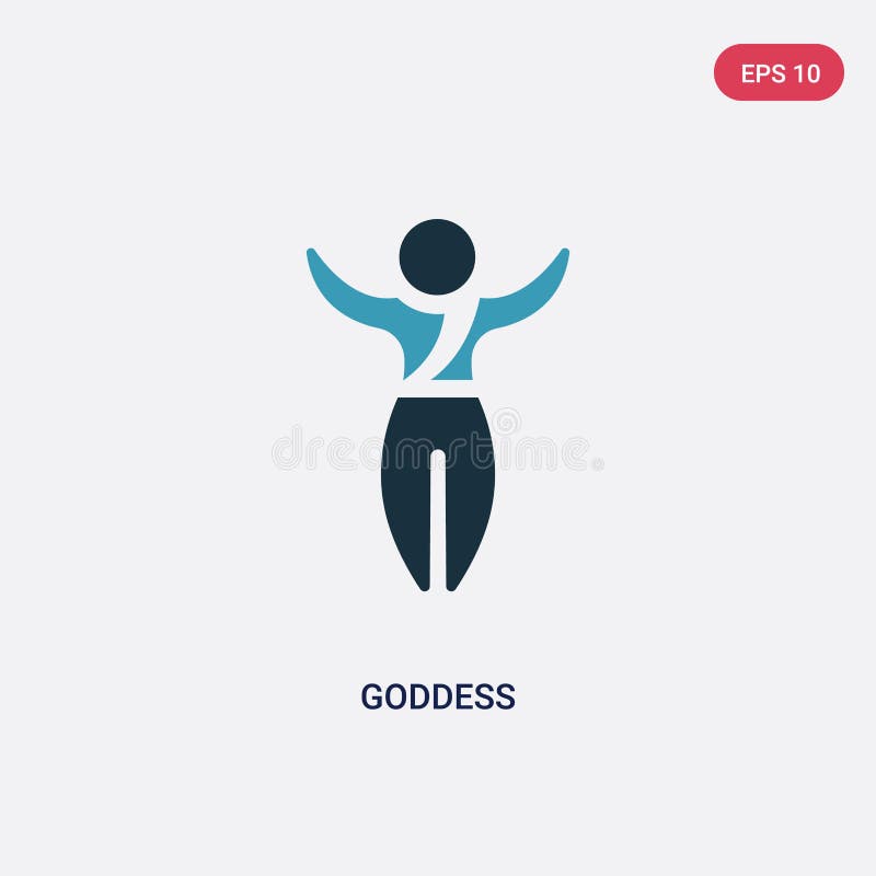 Icône de vecteur de déesse de deux couleurs de concept de religion le symbole bleu d'isolement de signe de vecteur de déesse peut illustration stock Icône de vecteur de déesse de deux couleurs de concept de religion le symbole bleu d'isolement de signe de vecteur de déesse peut illustration stock