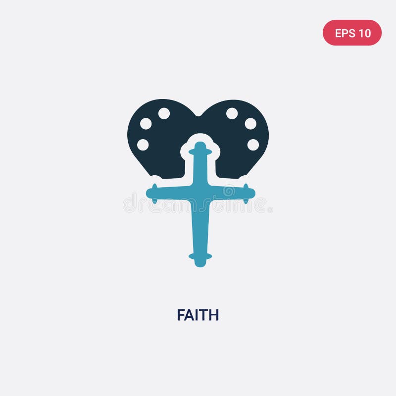 Icône de vecteur de foi de deux couleurs de concept de religion le symbole bleu d'isolement de signe de vecteur de foi peut être illustration de vecteur Icône de vecteur de foi de deux couleurs de concept de religion le symbole bleu d'isolement de signe de vecteur de foi peut être illustration de vecteur