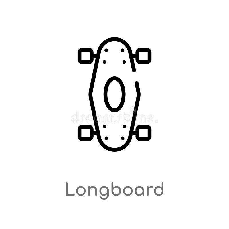 ic?ne de vecteur de longboard d'ensemble ligne simple noire d'isolement illustration d'?l?ment de concept de transport Course Edi illustration libre de droits ic?ne de vecteur de longboard d'ensemble ligne simple noire d'isolement illustration d'?l?ment de concept de transport Course Edi illustration libre de droits