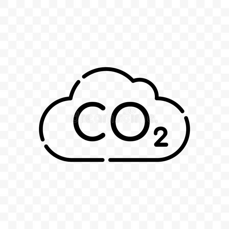 Icône de vecteur de pollution de carbone de nuage de CO2 illustration libre de droits Icône de vecteur de pollution de carbone de nuage de CO2 illustration libre de droits