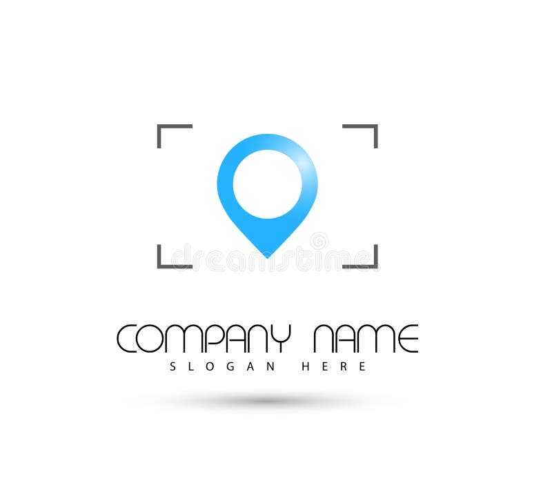 Icône de vert de symbole de concept de construction de logo de vecteur d'icône d'emplacement sur le fond blanc illustration stock Icône de vert de symbole de concept de construction de logo de vecteur d'icône d'emplacement sur le fond blanc illustration stock