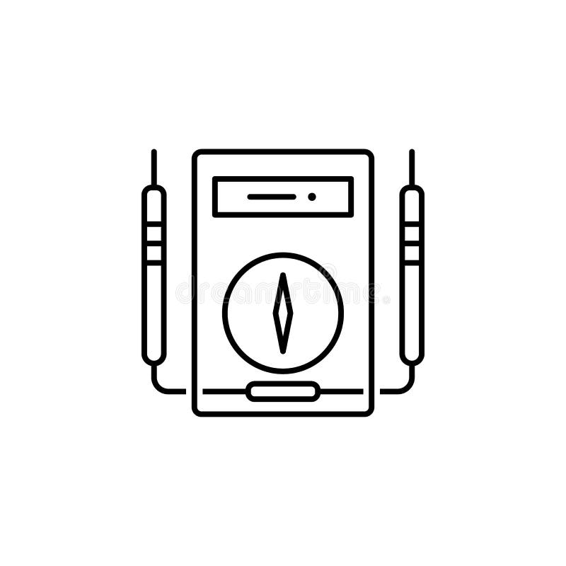 Icône de voltmètre Élément d'illustration de la science Illustration au trait mince pour la conception de site Web et le développ illustration libre de droits Icône de voltmètre Élément d'illustration de la science Illustration au trait mince pour la conception de site Web et le développ illustration libre de droits