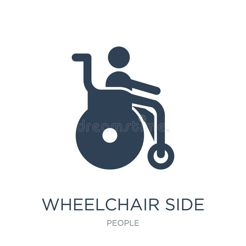 icône de vue de côté de fauteuil roulant dans le style à la mode de conception icône de vue de côté de fauteuil roulant d'isoleme illustration stock icône de vue de côté de fauteuil roulant dans le style à la mode de conception icône de vue de côté de fauteuil roulant d'isoleme illustration stock