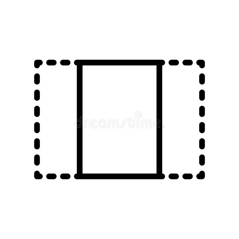 Image aspect ratio icon for design editor in black outline style. Image aspect ratio icon for design editor in black outline style