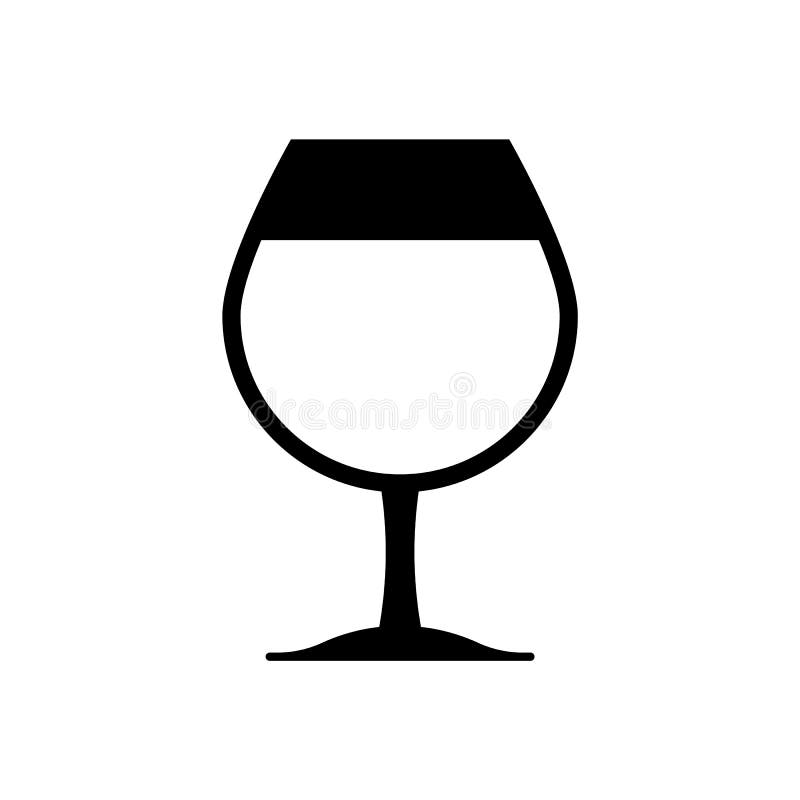 Icône en verre noire eps10 de vin Verre de vin se connecter le fond blanc illustration de vecteur Icône en verre noire eps10 de vin Verre de vin se connecter le fond blanc illustration de vecteur