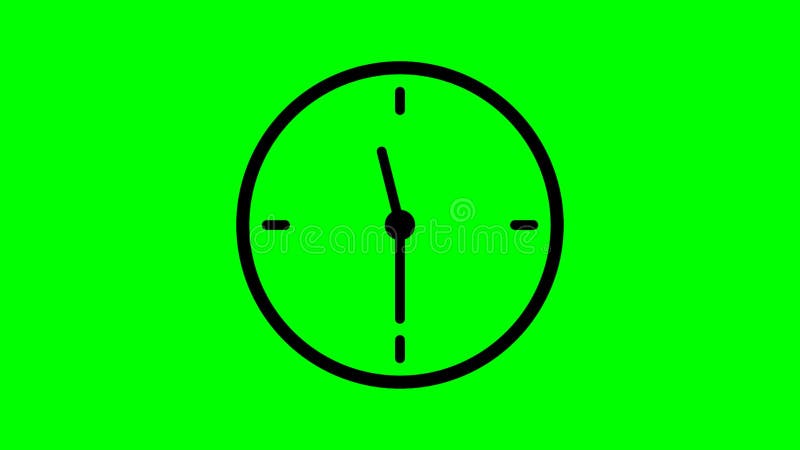Icône horloge. animation 4k. apparence et disparition du visage de l'horloge. mouvement des aiguilles de l'horloge. animé illustration stock