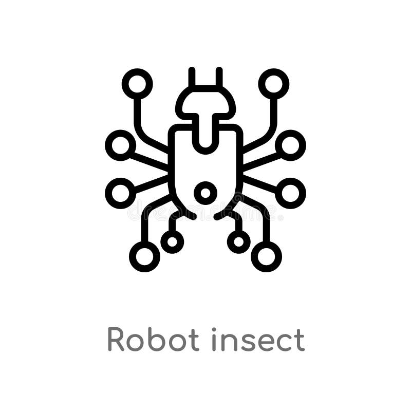 ic?ne insecte vecteur de robot d'ensemble ligne simple noire d'isolement illustration d'?l?ment de concept de technologie Course illustration libre de droits ic?ne insecte vecteur de robot d'ensemble ligne simple noire d'isolement illustration d'?l?ment de concept de technologie Course illustration libre de droits