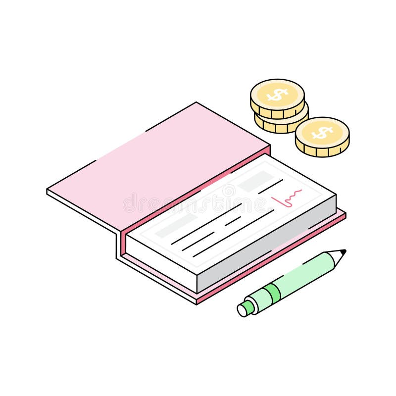 Icône isométrique représentant un processus de contrôle financier illustration libre de droits
