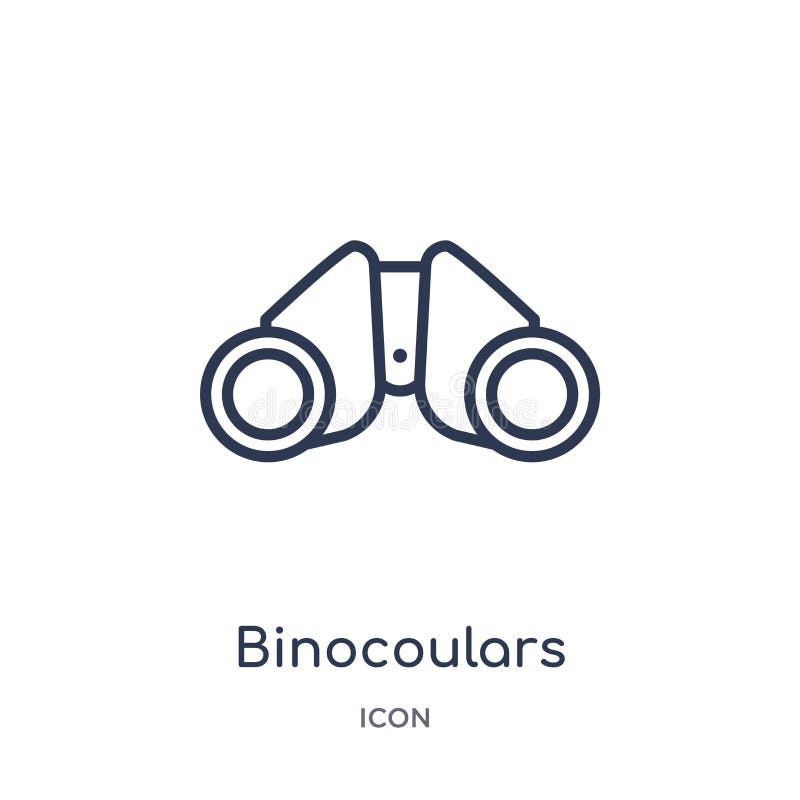 Icône linéaire de binocoulars de collection d'ensemble général Ligne mince icône de binocoulars d'isolement sur le fond blanc bin illustration libre de droits Icône linéaire de binocoulars de collection d'ensemble général Ligne mince icône de binocoulars d'isolement sur le fond blanc bin illustration libre de droits