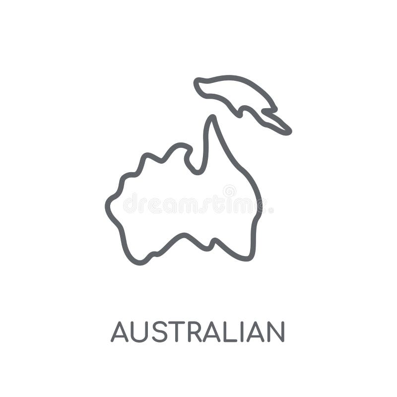 Icône linéaire de continent australien Australien moderne cont d'ensemble illustration stock Icône linéaire de continent australien Australien moderne cont d'ensemble illustration stock