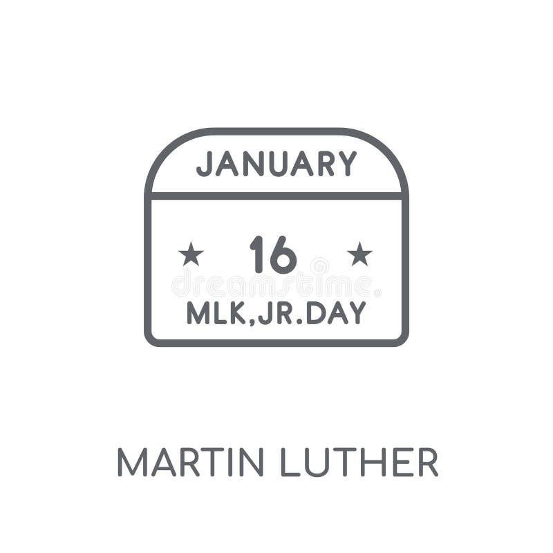 Icône linéaire de Martin Luther King Day Contour moderne Martin Luther illustration de vecteur Icône linéaire de Martin Luther King Day Contour moderne Martin Luther illustration de vecteur