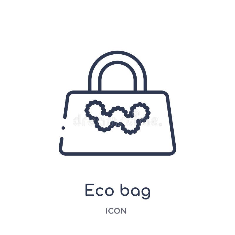 Icône linéaire de sac d'eco de collection d'ensemble d'écologie Ligne mince vecteur de sac d'eco d'isolement sur le fond blanc sa illustration libre de droits Icône linéaire de sac d'eco de collection d'ensemble d'écologie Ligne mince vecteur de sac d'eco d'isolement sur le fond blanc sa illustration libre de droits