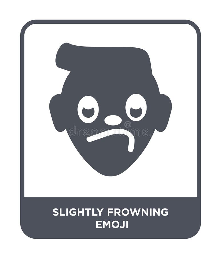 icône légèrement de froncement de sourcils d'emoji dans le style à la mode de conception icône légèrement de froncement de sourci illustration libre de droits icône légèrement de froncement de sourcils d'emoji dans le style à la mode de conception icône légèrement de froncement de sourci illustration libre de droits