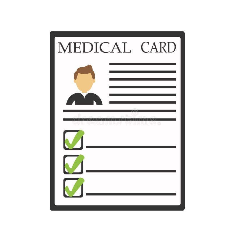 Icône médicale de carte illustration libre de droits Icône médicale de carte illustration libre de droits