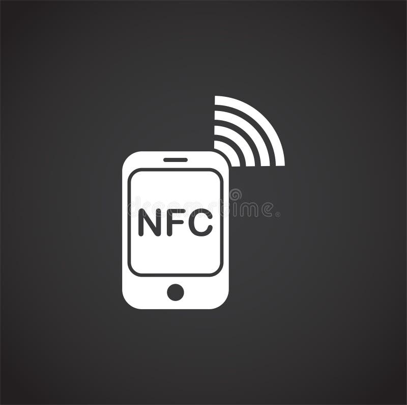 Icône nfc connexes sur le fond pour l'image et la conception de sites web. Symbole créatif du concept d'illustration pour le Web ou l'application mobile