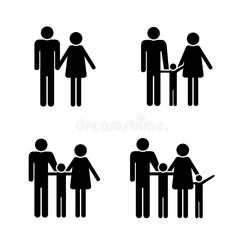 Icône noire d'un vecteur blanc de fond de famille illustration libre de droits Icône noire d'un vecteur blanc de fond de famille illustration libre de droits
