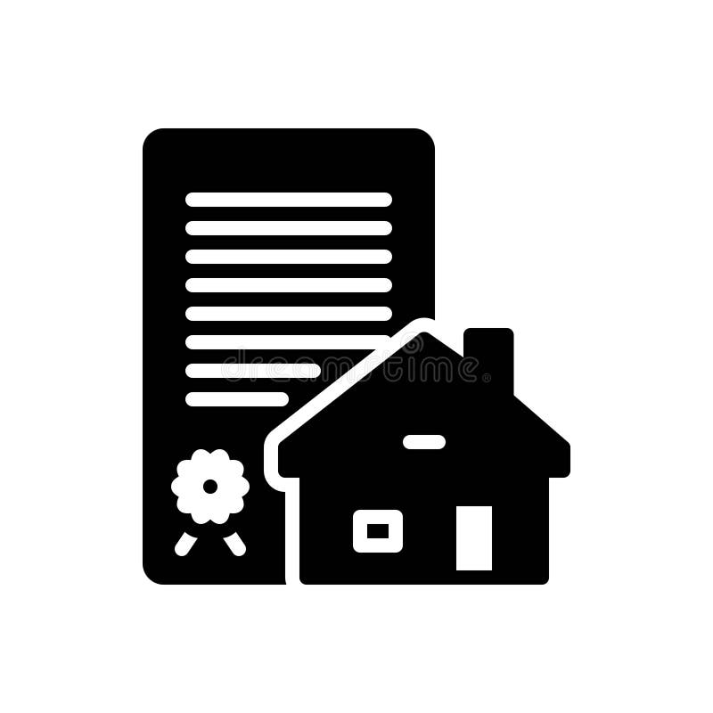 Black solid icon for Aspect, document, house, certificate, guarantee,  facet and side. Black solid icon for Aspect, document, house, certificate, guarantee,  facet and side