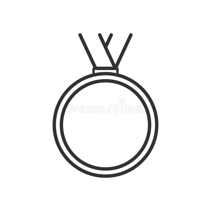 Icône plate d'ensemble générique de médaille sur le blanc illustration libre de droits Icône plate d'ensemble générique de médaille sur le blanc illustration libre de droits