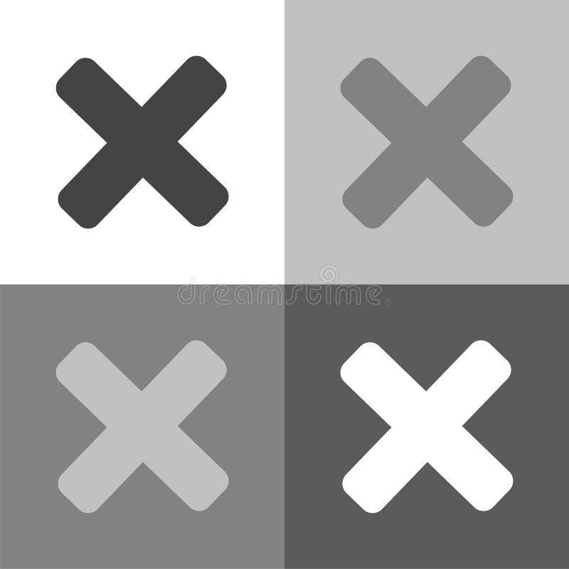 Icône réglée de vecteur croisé d'interdiction sur la couleur blanc-gris-noire illustration de vecteur Icône réglée de vecteur croisé d'interdiction sur la couleur blanc-gris-noire illustration de vecteur