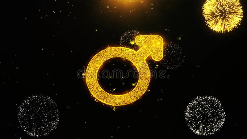 Icône Sexe Signe Féminin sur le feu d'artifice Affiche les particules d'explosion illustration libre de droits