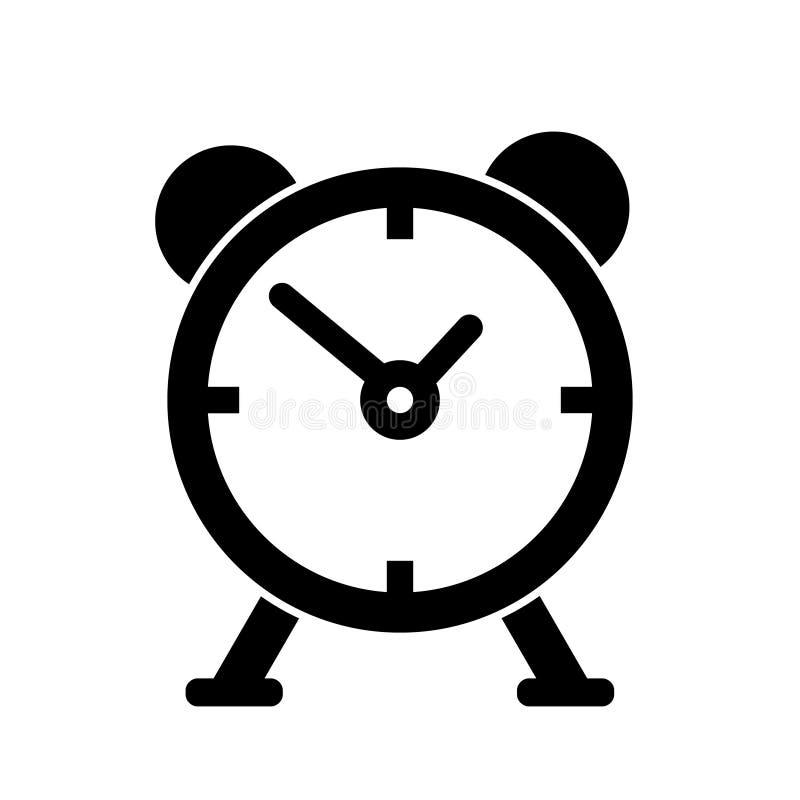 Icône simple de vecteur de réveil illustration stock Icône simple de vecteur de réveil illustration stock