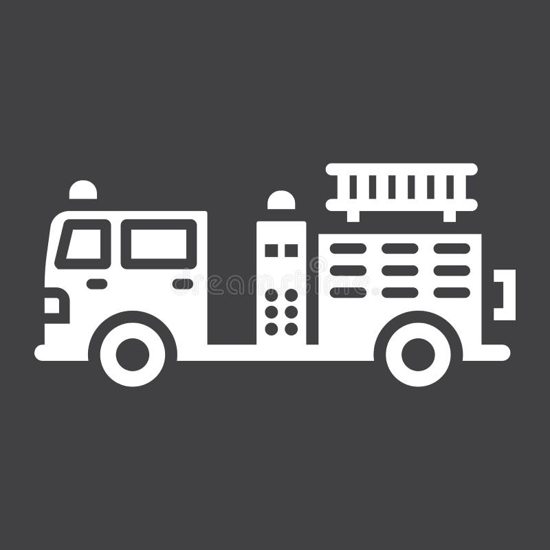 Icône, transport et véhicule de glyph de pompe à incendie illustration stock Icône, transport et véhicule de glyph de pompe à incendie illustration stock