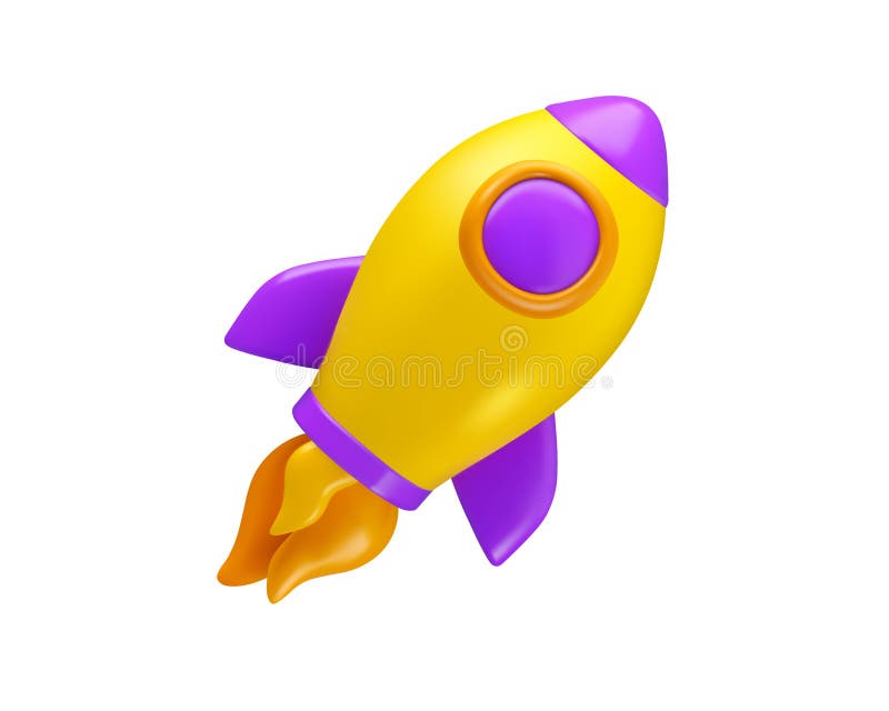 Rocket vector 3d icon. Space ship launch. Flying spacecraft as business startup concept. Cartoon simple shiny toy. Rocket vector 3d icon. Space ship launch. Flying spacecraft as business startup concept. Cartoon simple shiny toy