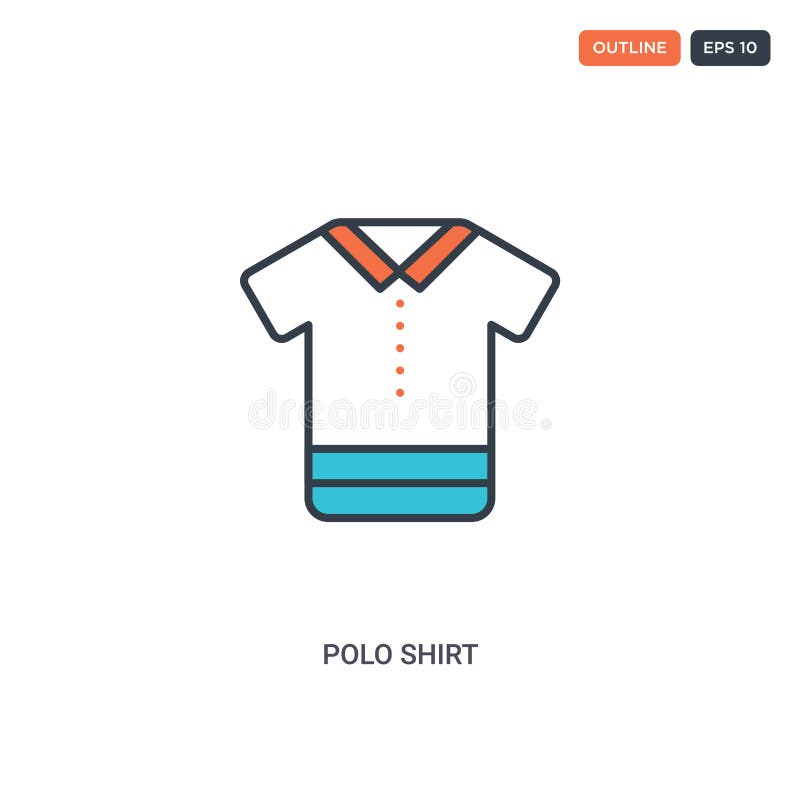 Icône vectorielle de ligne de concept de chemise de polo couleur 2 une icône de contour de deux polo de couleur isolée avec des c illustration de vecteur Icône vectorielle de ligne de concept de chemise de polo couleur 2 une icône de contour de deux polo de couleur isolée avec des c illustration de vecteur