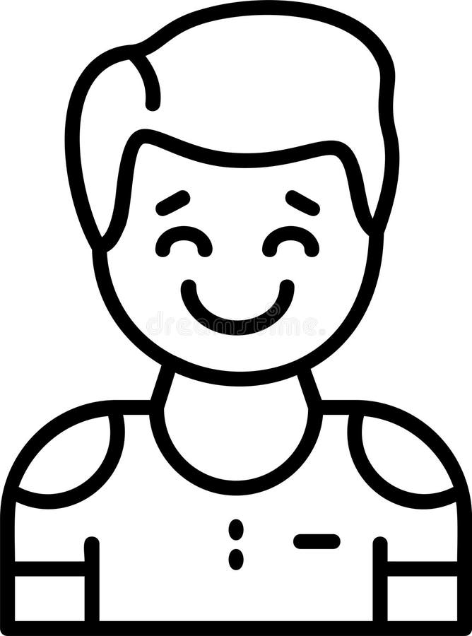 Icône Vectorielle de Contour Affection illustration stock