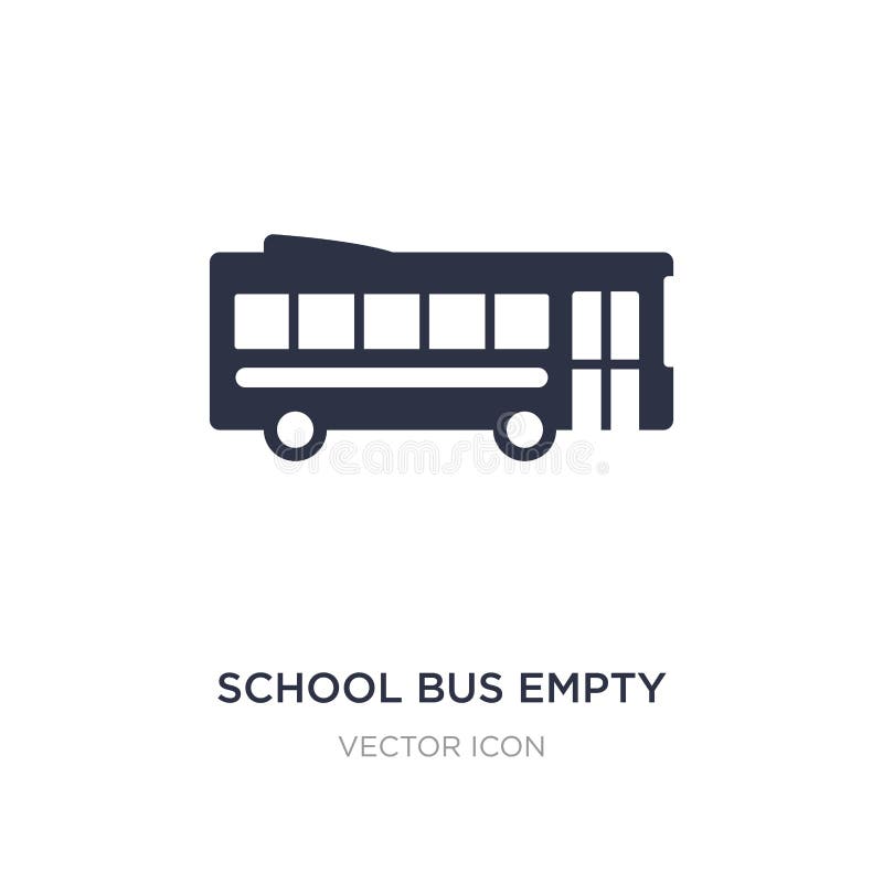 icône vide d'autobus scolaire sur le fond blanc Illustration simple d'élément de concept de transport illustration de vecteur icône vide d'autobus scolaire sur le fond blanc Illustration simple d'élément de concept de transport illustration de vecteur