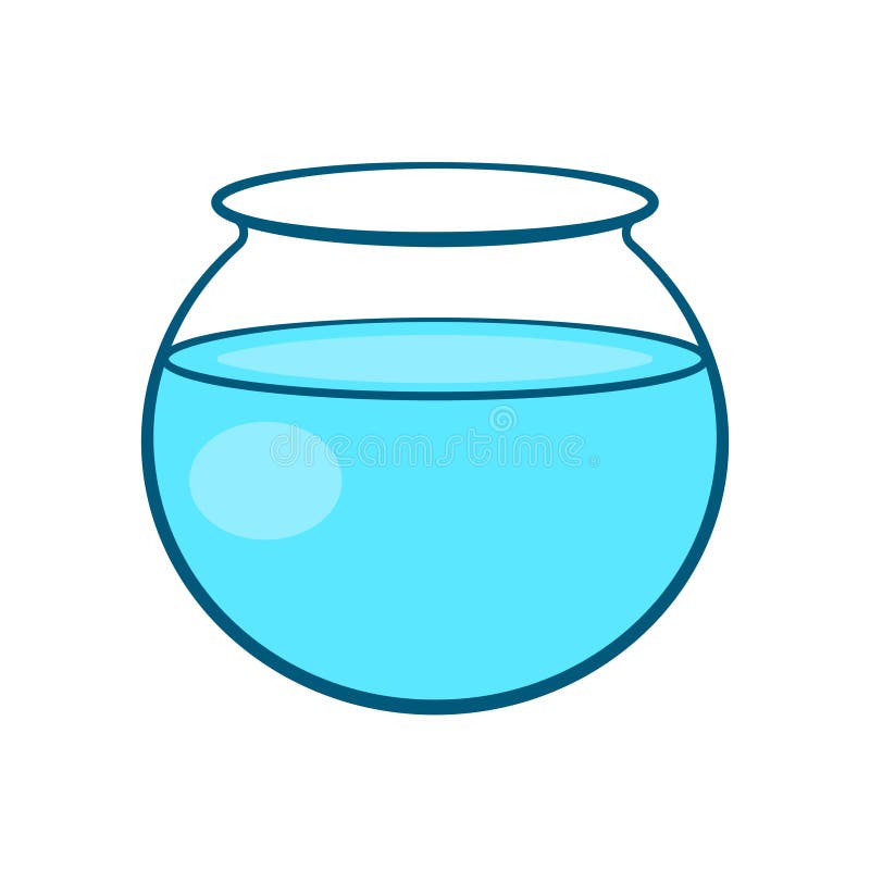 Icône vide de cuvette de poissons illustration libre de droits Icône vide de cuvette de poissons illustration libre de droits