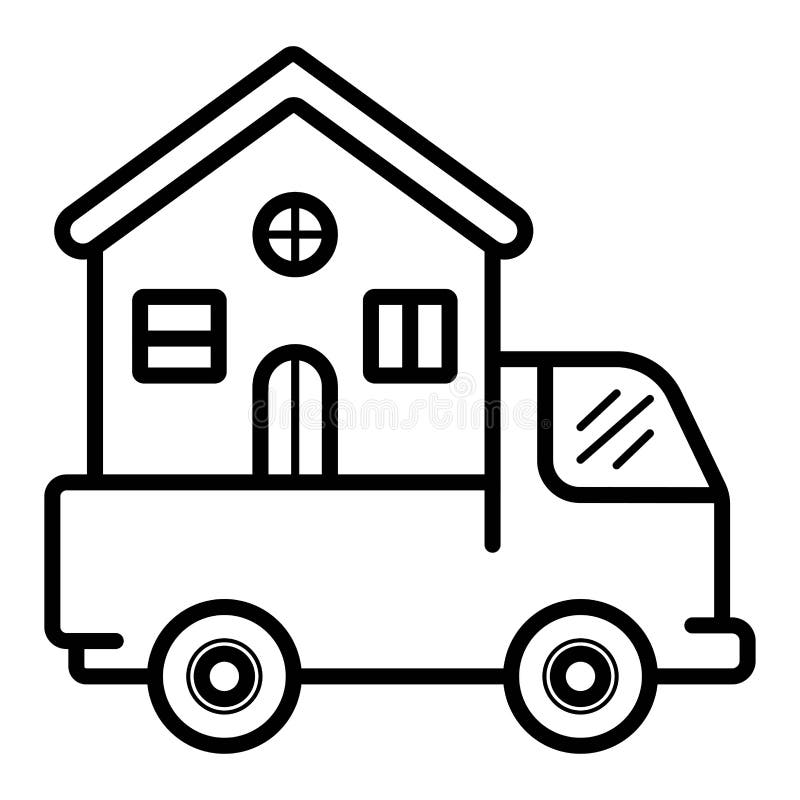 Ic?ne ? la maison en mouvement de vecteur illustration stock Ic?ne ? la maison en mouvement de vecteur illustration stock
