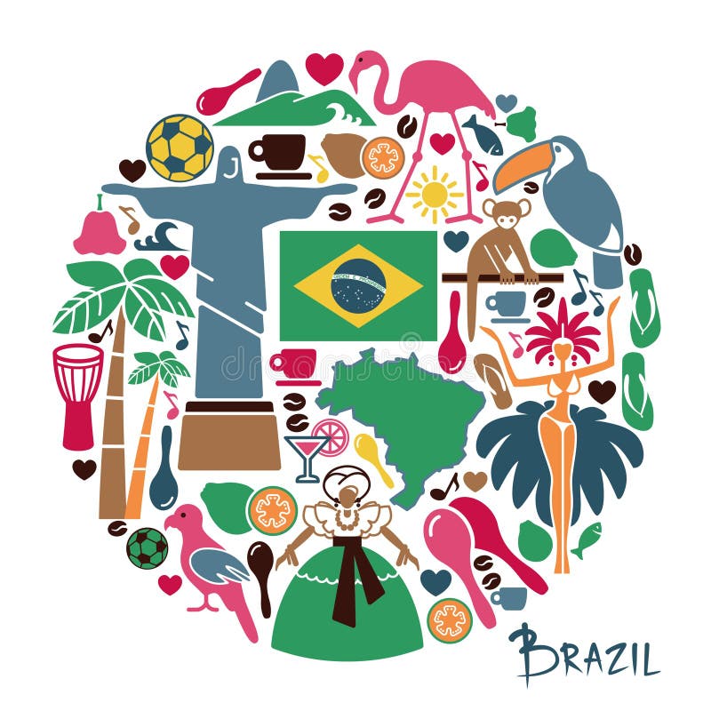 Traditional symbols of culture and the nature of Brazil. Traditional symbols of culture and the nature of Brazil