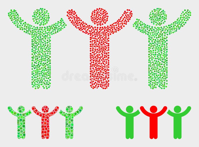 Icônes de danse de personnes de vecteur de pixel illustration libre de droits Icônes de danse de personnes de vecteur de pixel illustration libre de droits