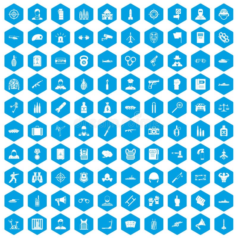 100 icônes de dirigeant réglées bleues illustration stock 100 icônes de dirigeant réglées bleues illustration stock