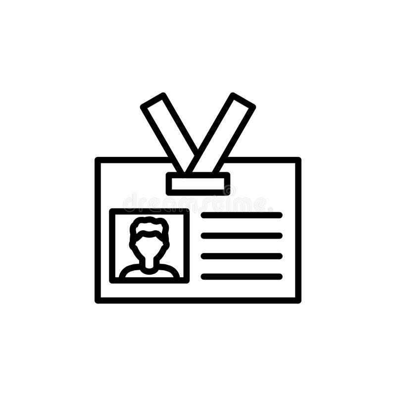 ID Badge Icon Perfect for Identification and Security Stock