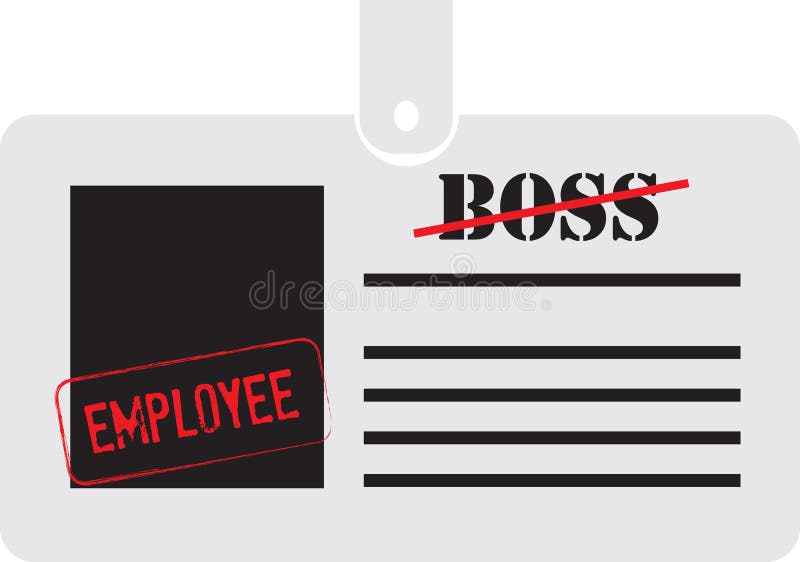 ID Card Boss Employee Exchange Day Stock Vector Illustration of
