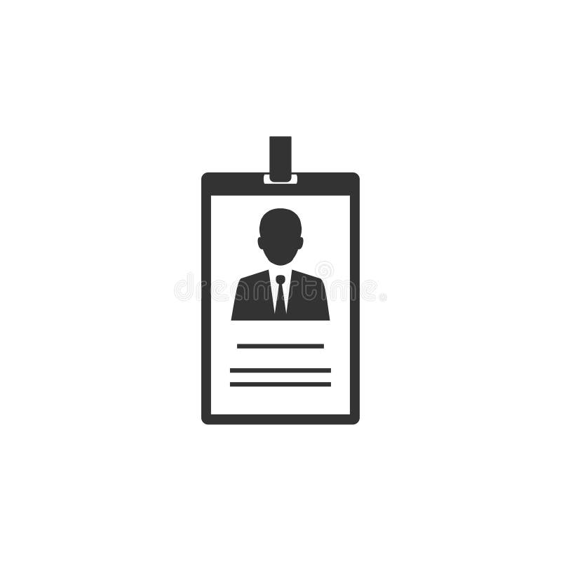ID card Icon. Vector illustration, flat design royalty free illustration