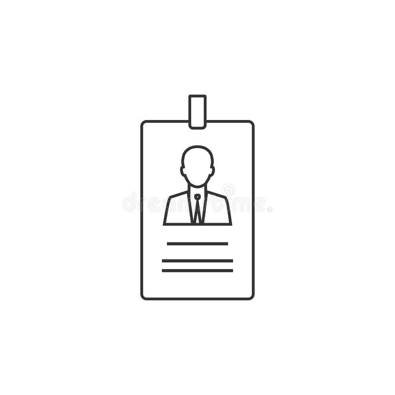 ID card Icon. Vector illustration, flat design stock illustration