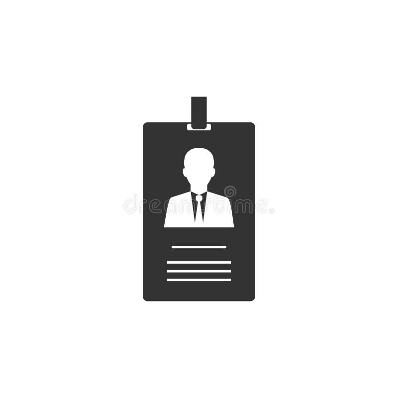 ID card Icon. Vector illustration, flat design stock illustration