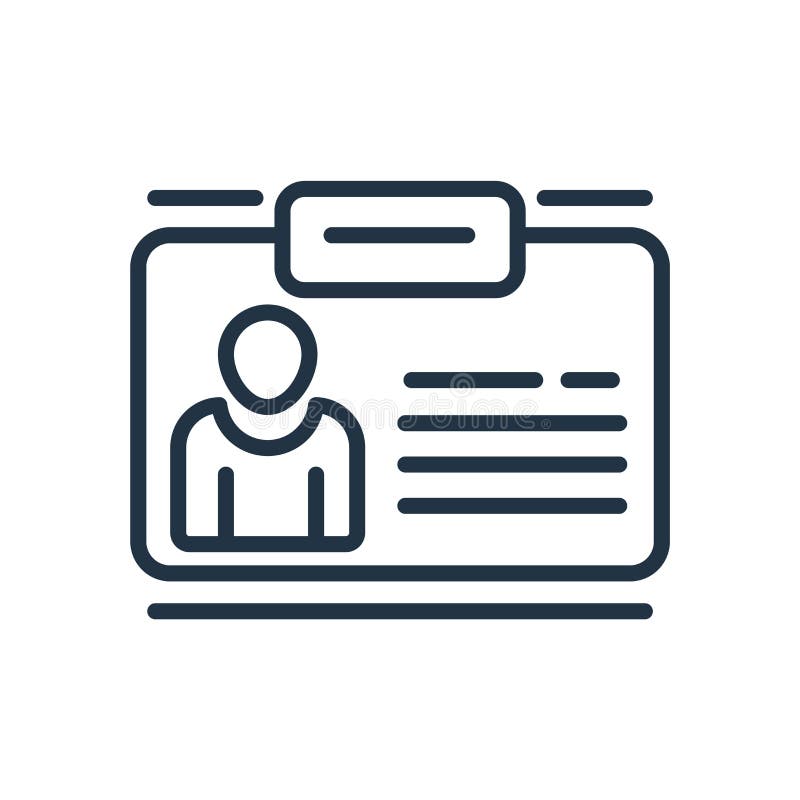 ID Icon Vector Isolated on White Background, ID Sign Stock Vector