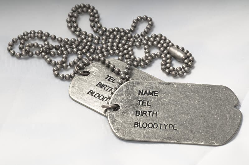 Army chain ID tag stock image. Image of metal, navy, resources 15877735