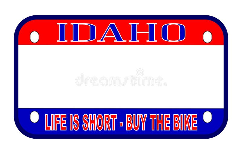 Idaho-Kennzeichen stock abbildung