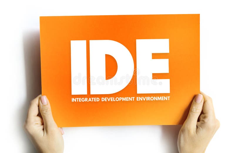 IDE - Integrated Development Environment - software application that provides comprehensive facilities to computer programmers for royalty free illustration