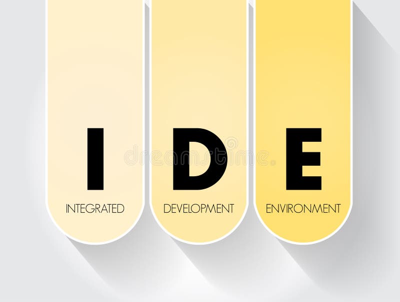 IDE - Integrated Development Environment - software application that provides comprehensive facilities to computer programmers for royalty free illustration