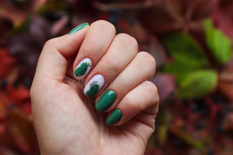 Pin by rainy mabbit on nails and eyelash extensions by Mai | Hair and nails,  Gel nails, Green nail art