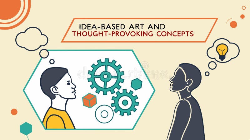 Idea based art, thinking process vector design Generative AI vector illustration